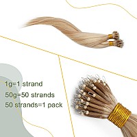 Sego Nano Bead Ring Human Hair Extension Pre Bonded Nano Tip Remy Hair Extensions Micro Beads Rings Loop Hand Tied Hairpiece 20