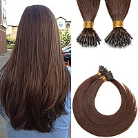 Sego Nano Bead Ring Human Hair Extension Pre Bonded Nano Tip Remy Hair Extensions Micro Beads Rings Loop Hand Tied Hairpiece 16