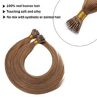 Sego Nano Bead Ring Human Hair Extension Pre Bonded Nano Tip Remy Hair Extensions Micro Beads Rings Loop Hand Tied Hairpiece 18