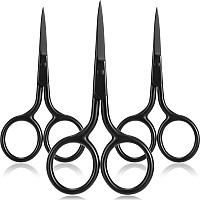 3 Pack Small Nose Scissors Facial Hair Scissors Mini Beauty Scissors Stainless Steel Trimming Pointed Scissor For Grooming Eyebr