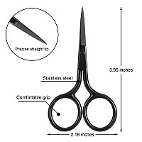 3 Pack Small Nose Scissors Facial Hair Scissors Mini Beauty Scissors Stainless Steel Trimming Pointed Scissor For Grooming Eyebr