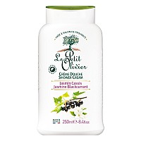 Le Petit Olivier Jasmine Blackcurrant Shower Cream, 8.4 oz