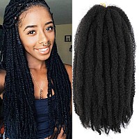 Ayana 6Packs Marley Hair For Twists 18 Inch Long Afro Kinky Marley Braid Hair Kanekalon Synthetic Fiber Marley Braiding Hair Ext