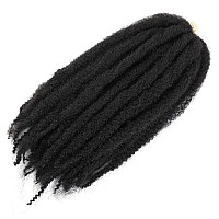 Ayana 6Packs Marley Hair For Twists 18 Inch Long Afro Kinky Marley Braid Hair Kanekalon Synthetic Fiber Marley Braiding Hair Ext