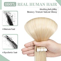 Rich Choices Tape In Hair Extensions Human Hair 40Pcs 100G Balayage Platinum Blonde 100 Remy Hair Extensions Real Human Hair Se