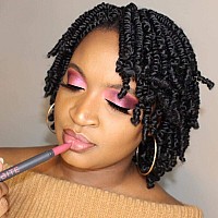 Toyotress Bob Spring Twist 6 Inch160 Strands Short Fluffy Twist Pretwisted Prelooped Crochet Install Hair Super Cute Ver