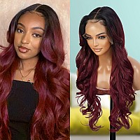 Glam21Usa Invisible Hd Lace Front Wig Loose Wave 13X6 Transparent Lace Frontal Wigs Human Hair Blend Preplucked Swiss Lace Curly