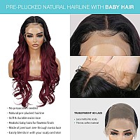 Glam21Usa Invisible Hd Lace Front Wig Loose Wave 13X6 Transparent Lace Frontal Wigs Human Hair Blend Preplucked Swiss Lace Curly