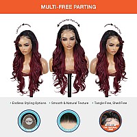 Glam21Usa Invisible Hd Lace Front Wig Loose Wave 13X6 Transparent Lace Frontal Wigs Human Hair Blend Preplucked Swiss Lace Curly