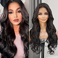 Glam21Usa Invisible Hd Lace Front Wig Loose Wave 13X6 Transparent Lace Frontal Wigs Human Hair Blend Preplucked Swiss Lace Curly