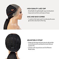 Glam21Usa Invisible Hd Lace Front Wig Loose Wave 13X6 Transparent Lace Frontal Wigs Human Hair Blend Preplucked Swiss Lace Curly