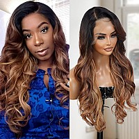 Glam21Usa Invisible Hd Lace Front Wig Loose Wave 13X6 Transparent Lace Frontal Wigs Human Hair Blend Preplucked Swiss Lace Curly