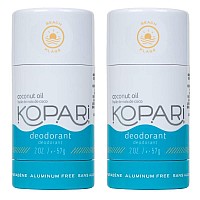 Kopari Aluminum Free Deodorant With Organic Coconut Oil Beach 2 Pack Vegan Gluten Free Cruelty Free Nontoxic Paraben Fr