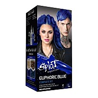 Splat Euphoric Blue Semi Permanent Hair Dye Kit With Bleach 1 Application Includes Blue Hair Dye Oxide Bleach Powder Vegan