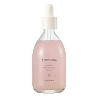 AROMATICA Reviving Rose Infusion Serum 3.38oz / 100ml, Vegan, Anti-aging hydrating serum, Glowing Serum for dry skin with Damask Rose Water and Rose Oil