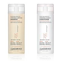 Giovanni 5050 Balanced Shampoo Conditioner Set Hydrating Clarifying Calming To Clean Moisturize For Overprocessed H