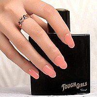 Tough Girls 20 Exquisite Gel Nail Polish Strips Wapplication Accessories No Uvled Lamp Required Coral