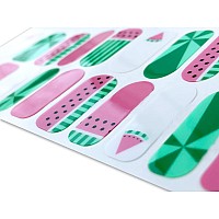 Tough Girls 20 Exquisite Gel Nail Polish Strips Wapplication Accessories No Uvled Lamp Required Watermelon