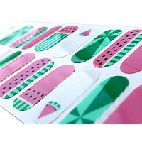 Tough Girls 20 Exquisite Gel Nail Polish Strips Wapplication Accessories No Uvled Lamp Required Watermelon