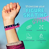 Sportybella Figure Skating Hair Accessories (Pink/Blue)- Hair Ties For Girls. No Crease, No Tug Hair Elastics. Hair Accessories For Girls w/Figure Skating Design. Ice Skating Ponytail Holders, 8pcs.