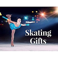 Sportybella Figure Skating Hair Accessories (Pink/Blue)- Hair Ties For Girls. No Crease, No Tug Hair Elastics. Hair Accessories For Girls w/Figure Skating Design. Ice Skating Ponytail Holders, 8pcs.