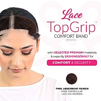 MILANO COLLECTION Lace TopGrip: No-Slip Comfort Band for Securely Wearing Lace Front Wigs, Wig Grips, Wig Caps & Glueless Wig Bands, Size Large, Chocolate Brown