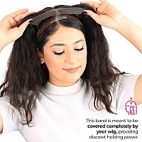 MILANO COLLECTION Lace TopGrip: No-Slip Comfort Band for Securely Wearing Lace Front Wigs, Wig Grips, Wig Caps & Glueless Wig Bands, Size Large, Chocolate Brown