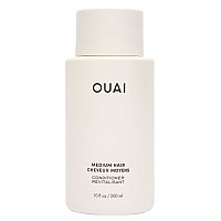 OUAI Medium Conditioner - Hydrating Hair Conditioner with Coconut Oil, Babassu Oil, and Keratin - Strengthens, Repairs and Adds Shine - Paraben and Phthalate Free Hair Care Products - 10 oz