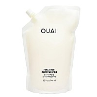 Ouai Fine Shampoo Refill Volumizing Shampoo With Strengthening Keratin Biotin Chia Seed Oil For Fine Hair Delivers Weight