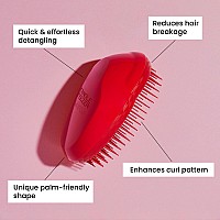 Tangle Teezer Original Detangler Brush Dry Wet Hair Brush For Thick Curly Hair Types Salsa Red