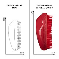 Tangle Teezer Original Detangler Brush Dry Wet Hair Brush For Thick Curly Hair Types Salsa Red