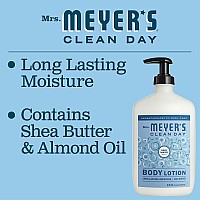 Mrs Meyers Clean Day Body Lotion For Dry Skin Nongreasy Moisturizer Made With Essential Oils Rain Water 465 Oz Pack Of 3