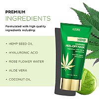 Azure Hemp Nourishing Peel Off Facial Mask Anti Aging Hydrating Face Masks Removes Blackheads Dirt Oils With Hemp Oil