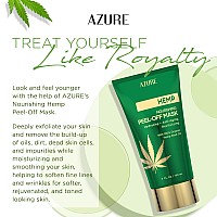 Azure Hemp Nourishing Peel Off Facial Mask Anti Aging Hydrating Face Masks Removes Blackheads Dirt Oils With Hemp Oil