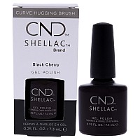 CND Shellac Gel Nail Polish, Black Cherry #304, 0.25