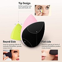 Docolor 61Pcs Makeup Sponges With Foundation Brush Foundation Blending Beauty Sponge Flat Top Kabuki Brush For Liquidcream