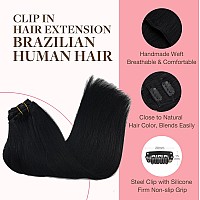 Goo Goo Clip In Hair Extensions Real Human Hair Remy Human Hair Extensions Clip Ins For Women Natural Human Hair 14Inch 120G