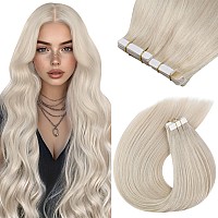 Sunny Hair Blonde Tape In Hair Extensions Human Hair Seamless Tape In Hair Extensions 60 Platinum Blonde Hair Extensions Tape I