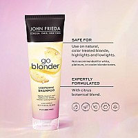 John Frieda Go Blonder Lightening Shampoo For Blonde Colortreated Hair Free Of Paraben Phthalate Silicone Ammonia Cruelty