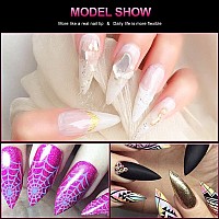 Aoraem Stiletto Nail Tips Acrylic False Nail Clear And Natural 1000Pcs Artificial Press On Fake Nails For Women With Bag Short