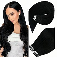 Ve Sunny Tape On Hair Extensions Black Human Hair Tape Ins Extensions Natural Black Tape In Real Human Hair Extensions Fashion T