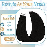 Ve Sunny Tape On Hair Extensions Black Human Hair Tape Ins Extensions Natural Black Tape In Real Human Hair Extensions Fashion T