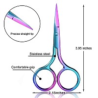 3 Pack Nose Hair Scissors Facial Hair Scissors Small Scissors Stainless Steel Straight Tip Scissor For Eyebrows Nose Moustache