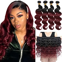 Kapelli Hair 10A Ombre Brazilian Hair Body Wave T1B99J20 22 24 26 Ombre Human Hair 4 Bundles Ombre Brazilian Human Hair