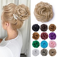 Benehair Hair Bun Hairpiece Scrunchy Updo Hair Pieces Fluffy Scrunchies Donut Hairpiece Synthetic Curly Wavy Messy Chignons With