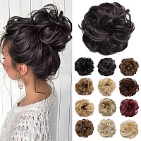 Benehair Messy Bun Hair Piece Scrunchy Updo Hair Pieces For Women Fluffy Wavy Hair Bun Scrunchies Donut Hairpiece Synthetic Chig