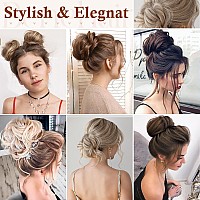 Benehair Messy Bun Hair Piece Scrunchy Updo Hair Pieces For Women Fluffy Wavy Hair Bun Scrunchies Donut Hairpiece Synthetic Chig