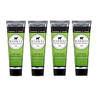 Dionis Goat Milk Skincare Verbena & Cream Scented Hand Cream Set - 4 Scented 1oz Travel Size Tubes of Hydrating Goat Milk Hand Cream - Paraben Free Mini Hand Lotion, Cruelty Free Lotion For Dry Skin