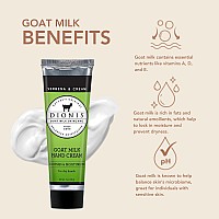 Dionis Goat Milk Skincare Verbena & Cream Scented Hand Cream Set - 4 Scented 1oz Travel Size Tubes of Hydrating Goat Milk Hand Cream - Paraben Free Mini Hand Lotion, Cruelty Free Lotion For Dry Skin