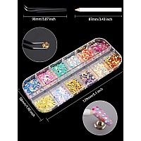 EBANKU 10 Boxes Nail Art Rhinestones Gems Nail Art Crystal Nail Jewels Diamonds, Nail Charms with 1 Pc Pick Up Tweezers 1 Pc Wax Pens for Nail Art